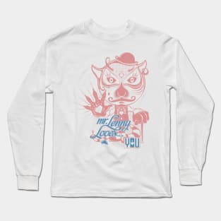 mr.Lenny Loves You / pink_white Long Sleeve T-Shirt